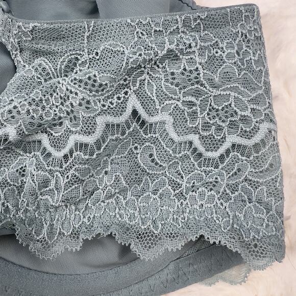 Victoria’s Secret Dream Angels Unlined Lace Bra 36DD Shimmery Mint Green NWT - Picture 5 of 8